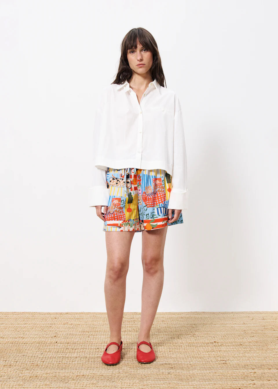 annea printed shorts