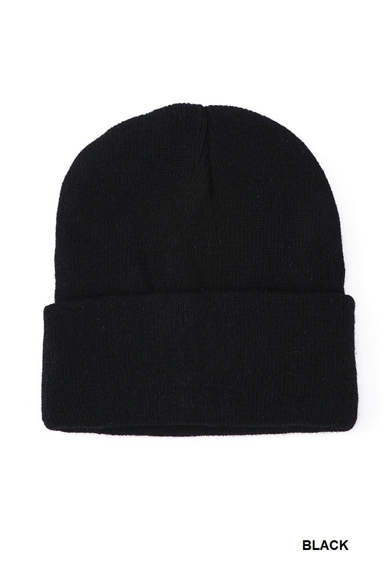 basic solid beanie