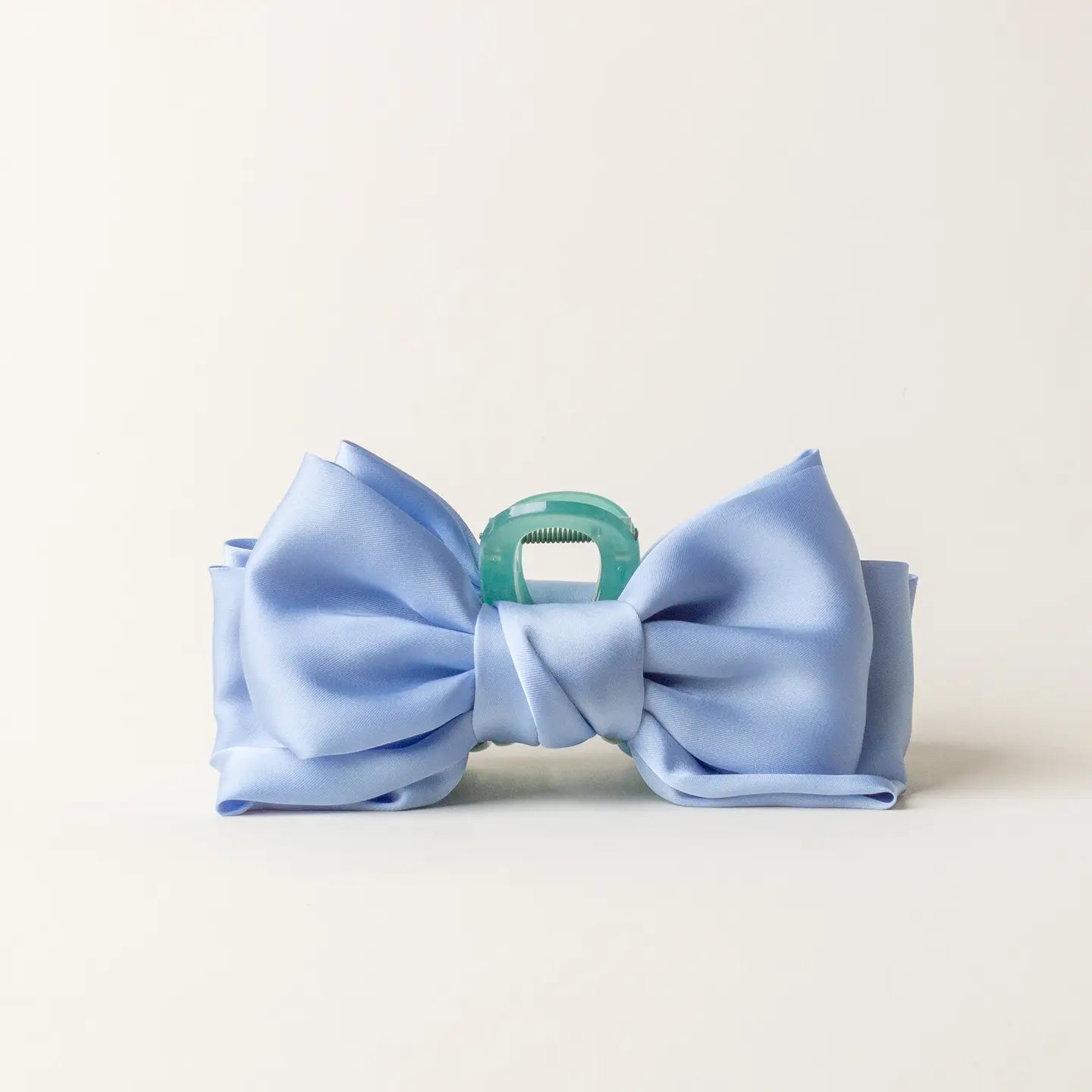 satin bow claw clip