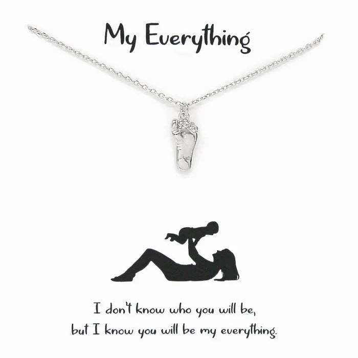 Footprint Pendant Short Necklace