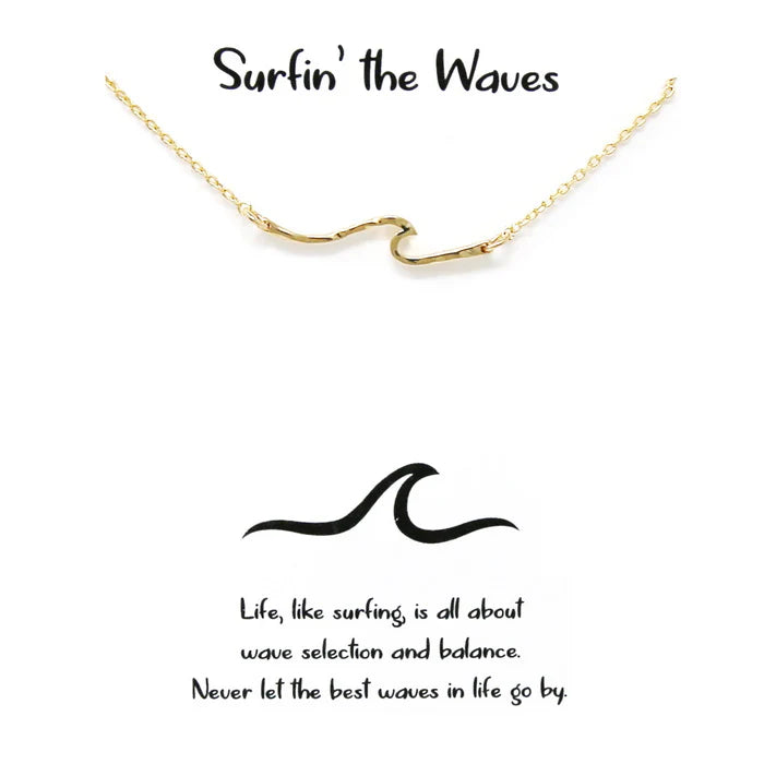 Surfin' the Waves Simple Chain Necklace