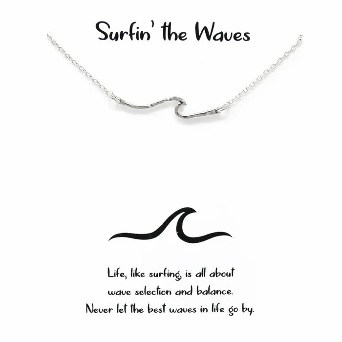 Surfin' the Waves Simple Chain Necklace