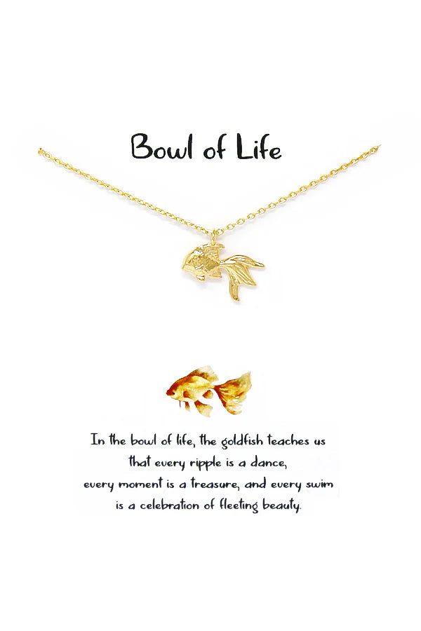 Goldfish Pendant Short Necklace