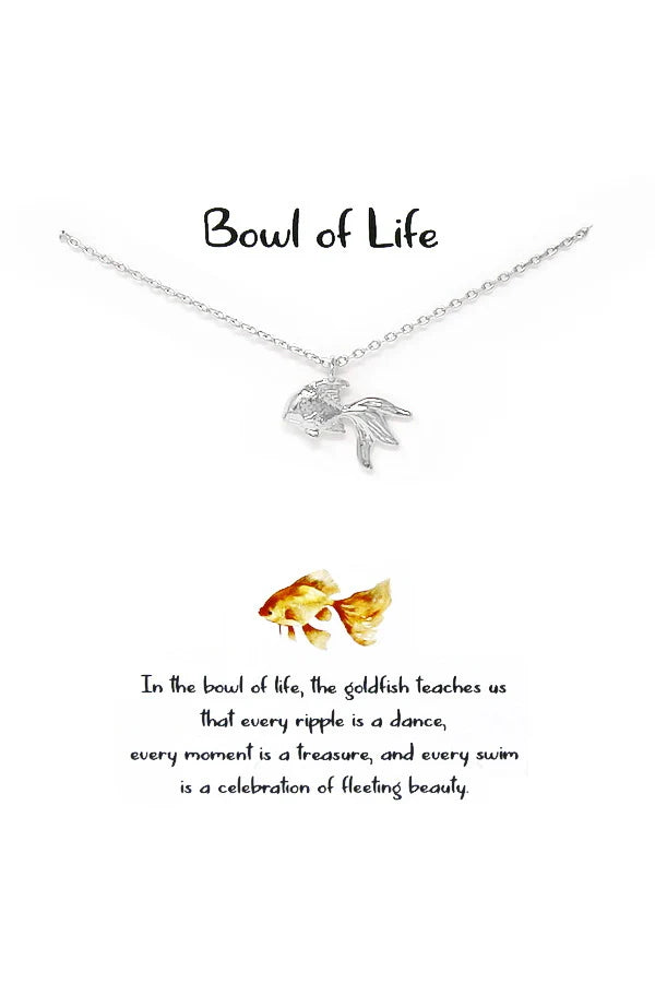 Goldfish Pendant Short Necklace