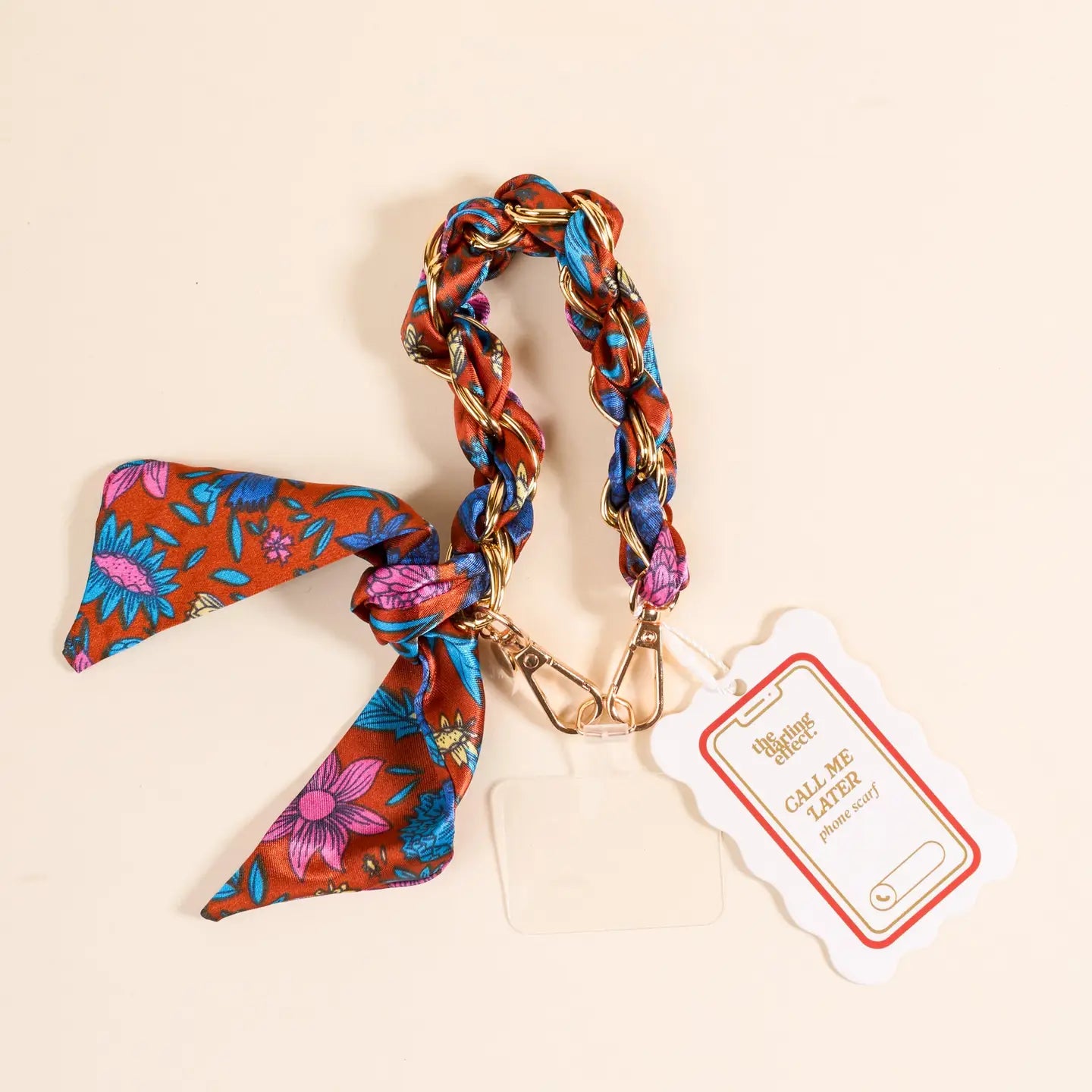 call me later phone scarf-vibrant bloom