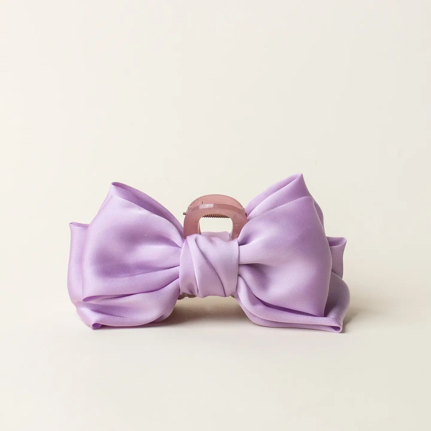 satin bow claw clip