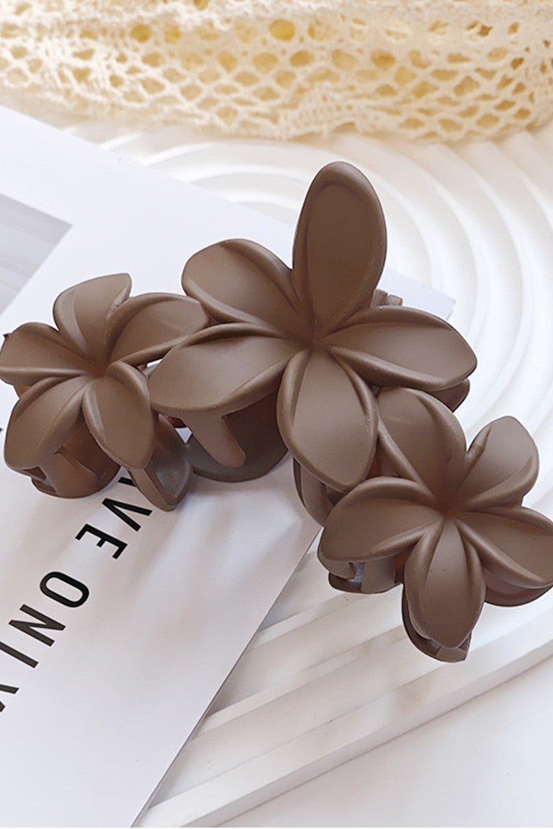 Matte Flower Claw Clip
