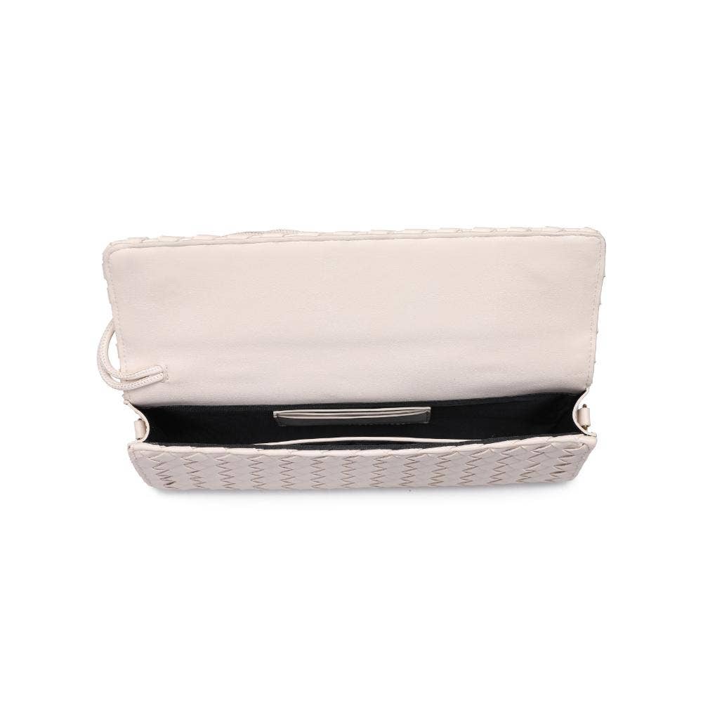 Ada Top Handle Woven East West Clutch Crossbody