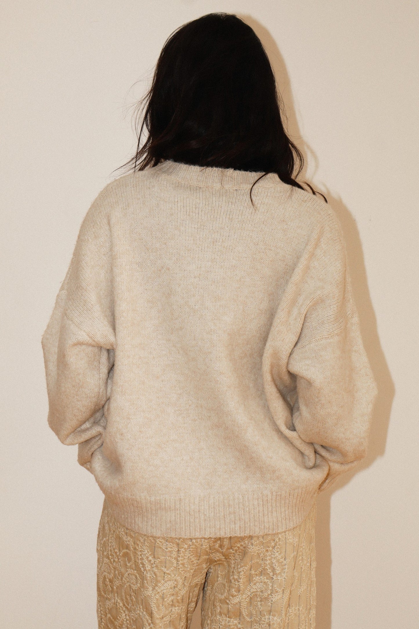 embroidered cowboy knit sweater