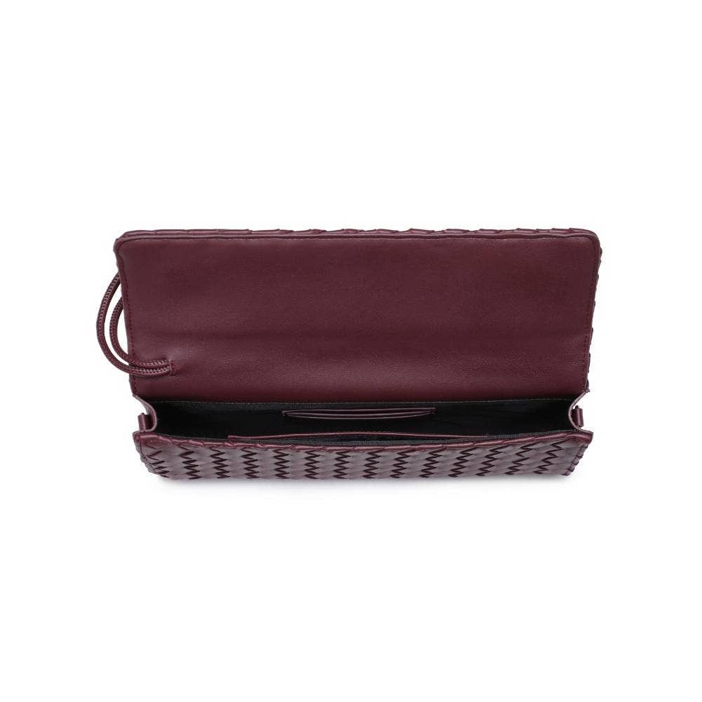 Ada Top Handle Woven East West Clutch Crossbody