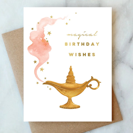 Genie Lamp Birthday Greeting Card
