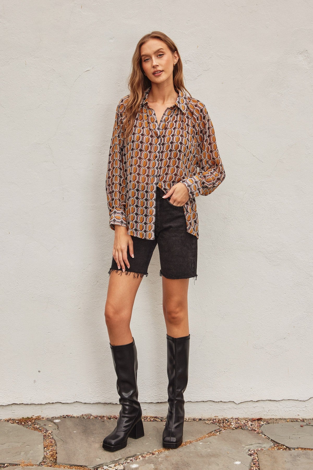 geo relaxed shirt