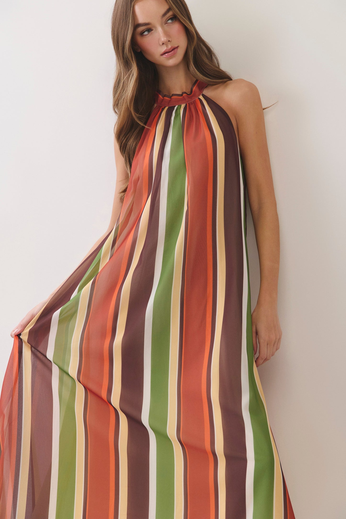 go with the flow stripe maxi dress