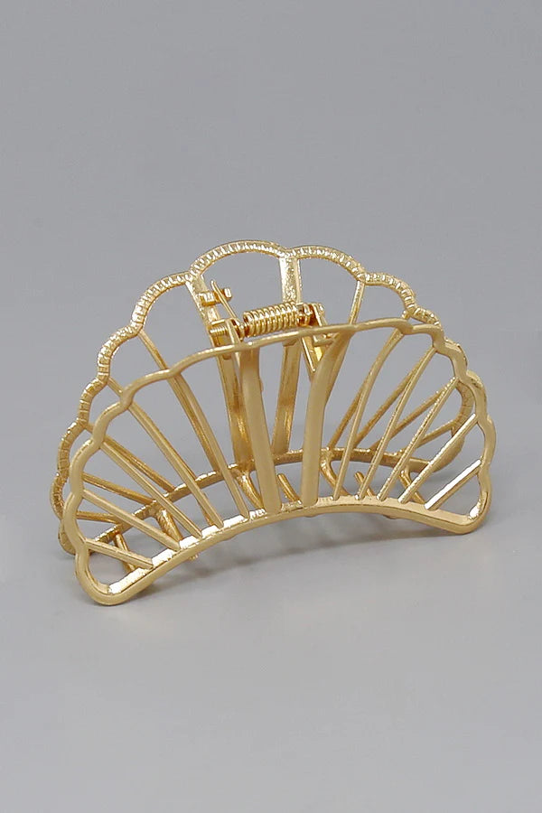 Shell Metal Hair Claw