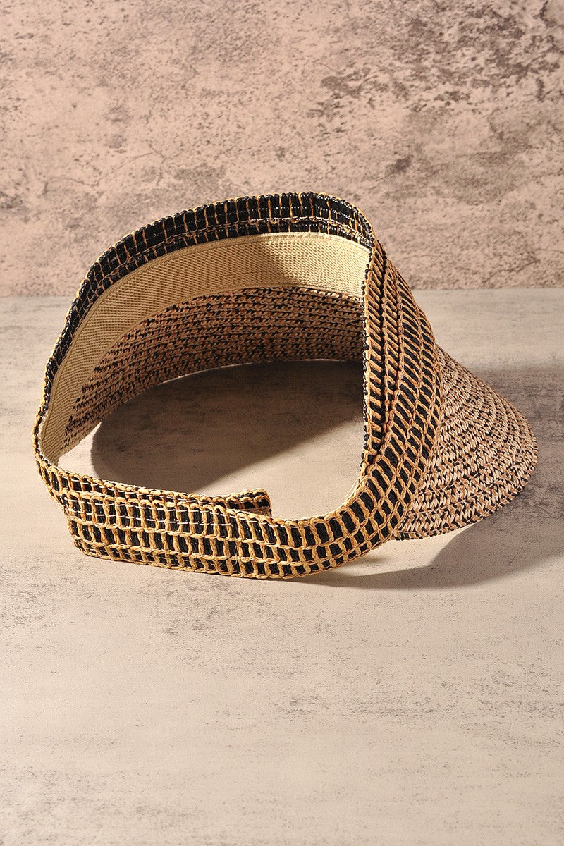 heather straw visor