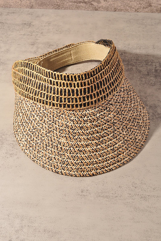 heather straw visor