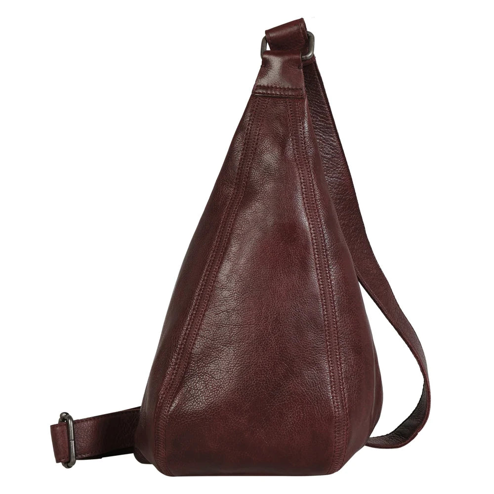 hippie leather sling bag-small