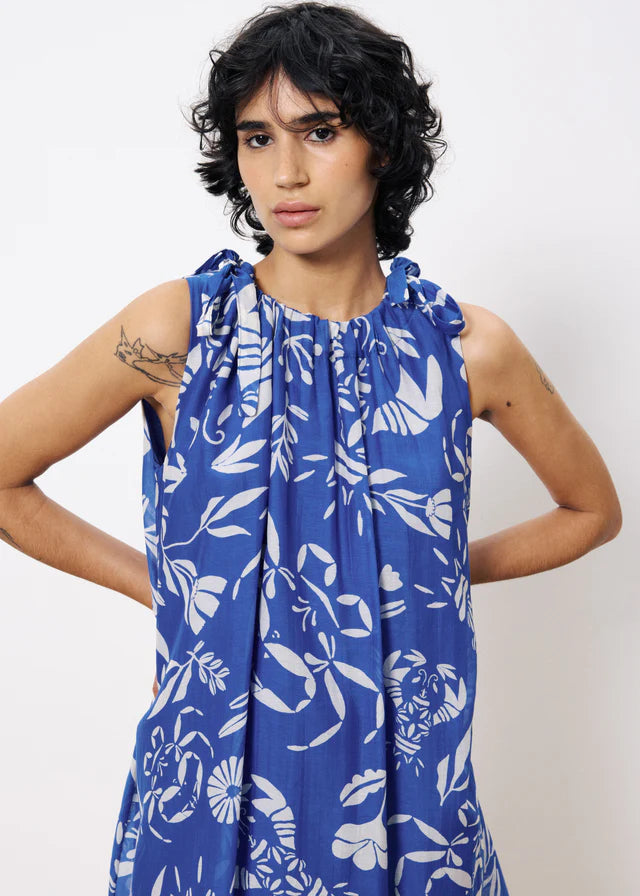 homard printed isola mini dress