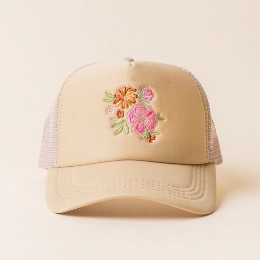 Trucker Hat-Flowers