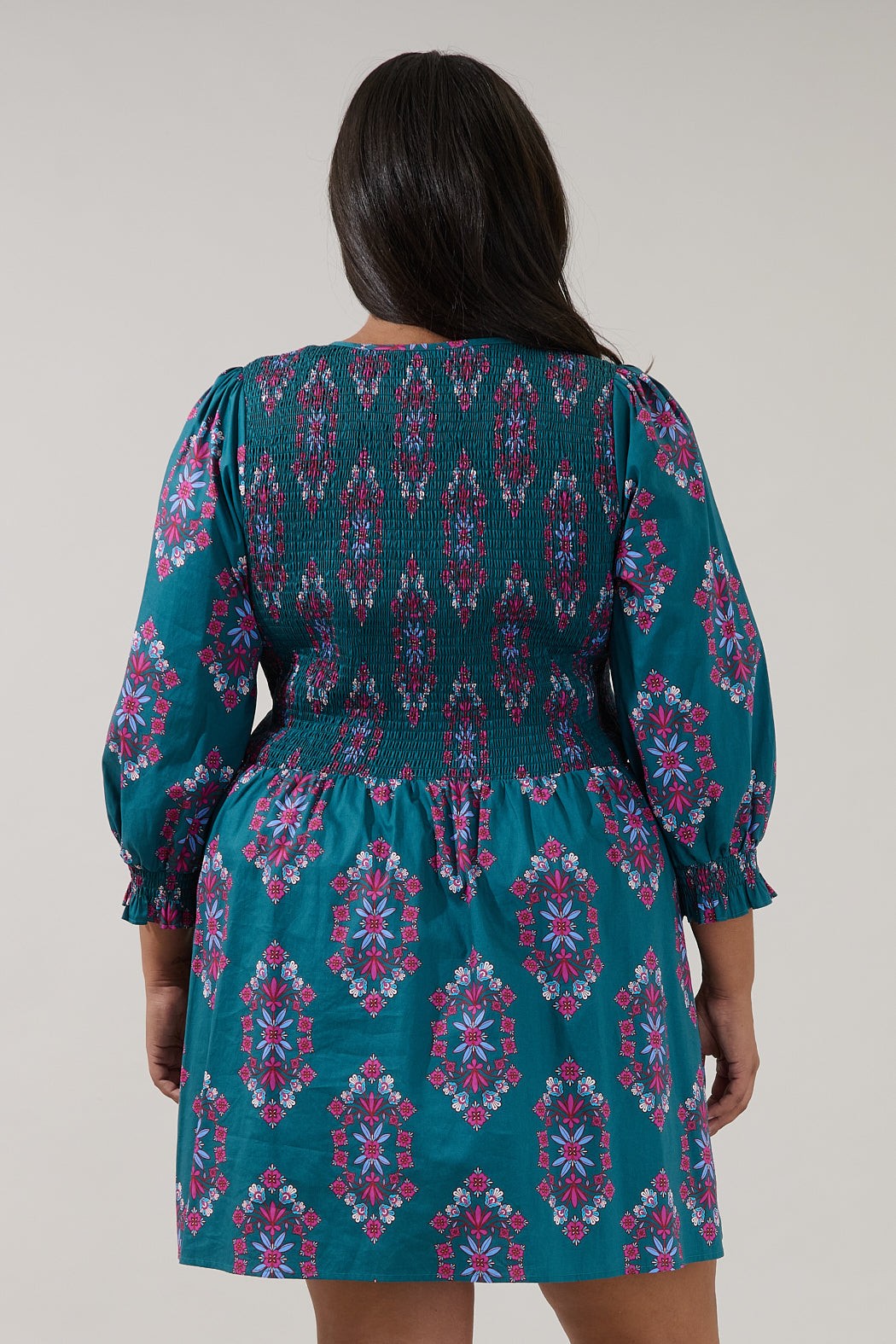 isme smocked mini dress-curvy