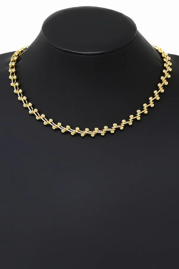 Beaded Short Chain Necklace