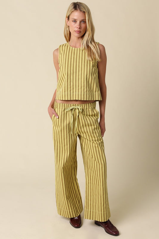 kenny stripe wide leg pants