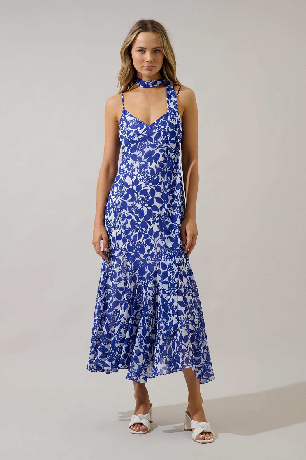 kian floral midi dress