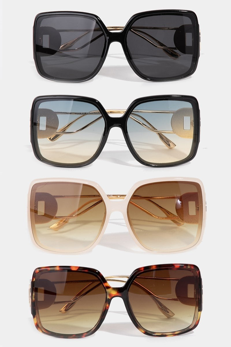 large square lens frame sunglasses