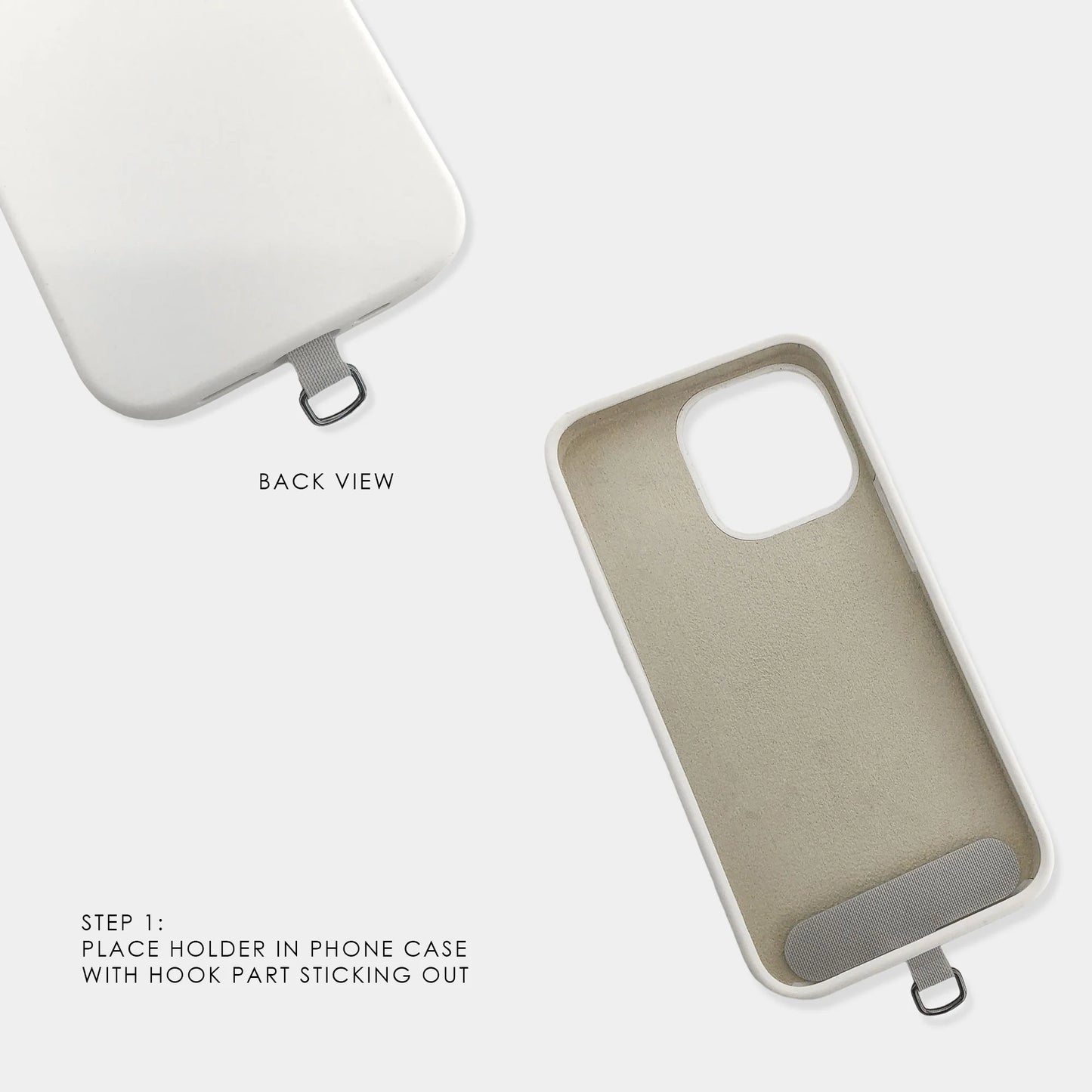 long vegan leather phone chain