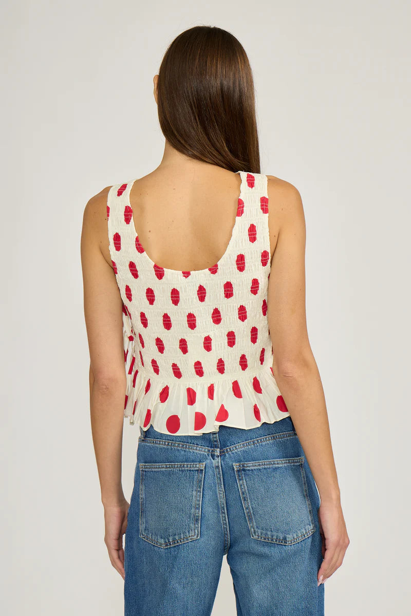 Maeve Polka Dot Top