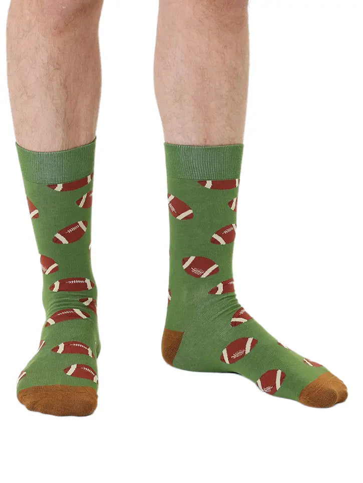 men's bamboo socks-footballs