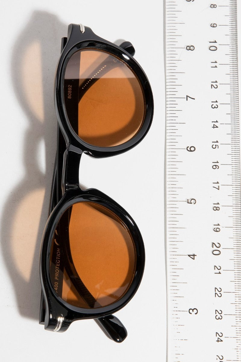 mixed round lens sunglasses