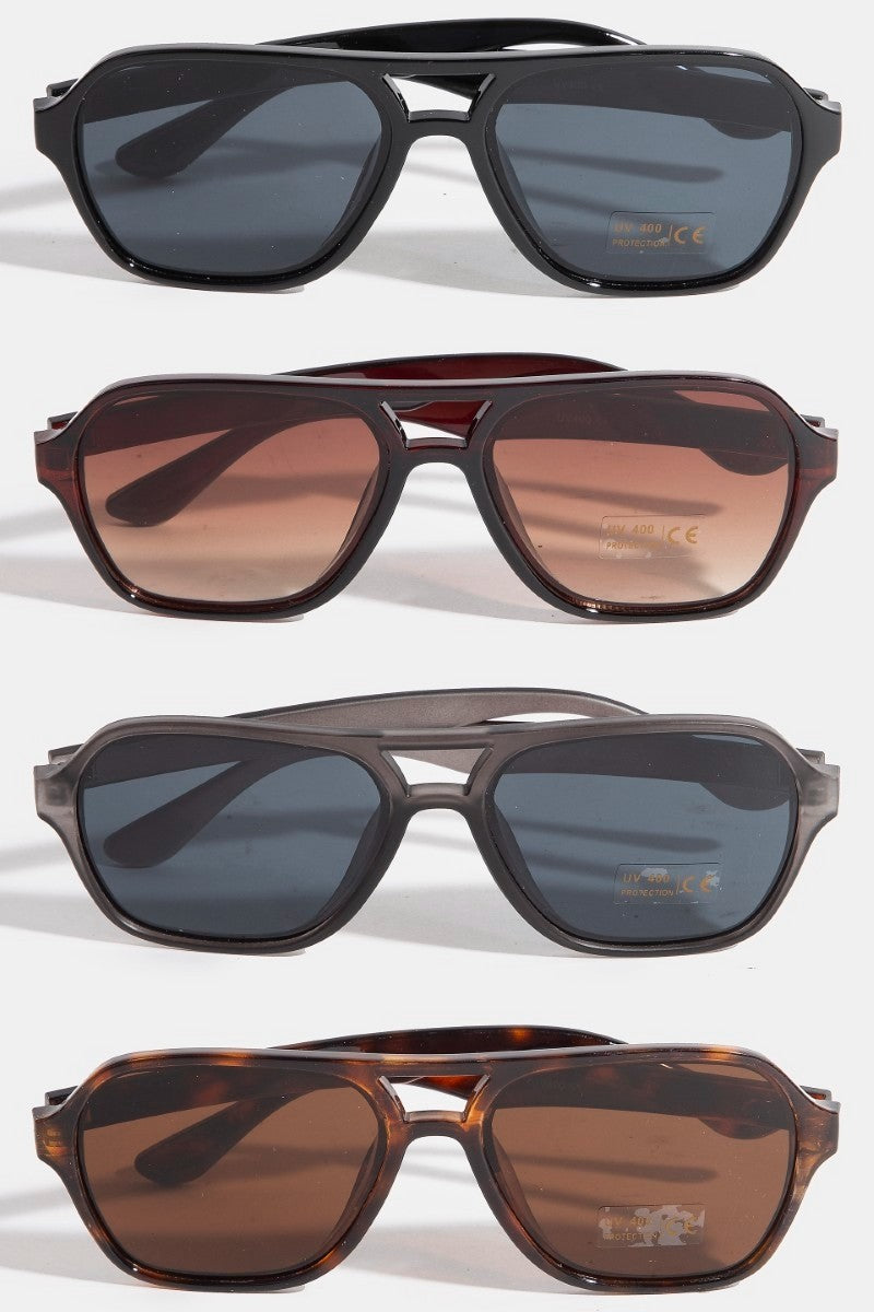 modern plastic aviator frame sunglasses