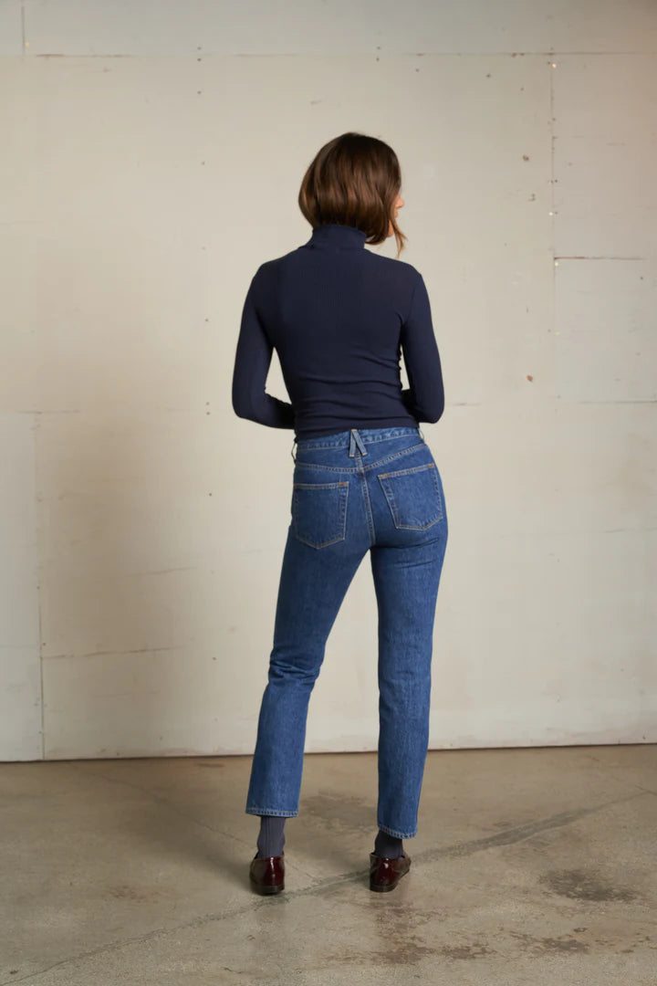 Noelle Sweater Rib Turtleneck Top