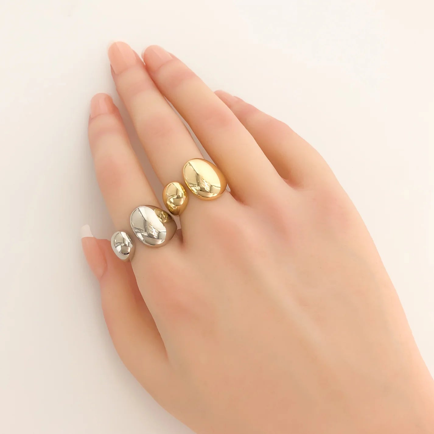 open front abstract ring