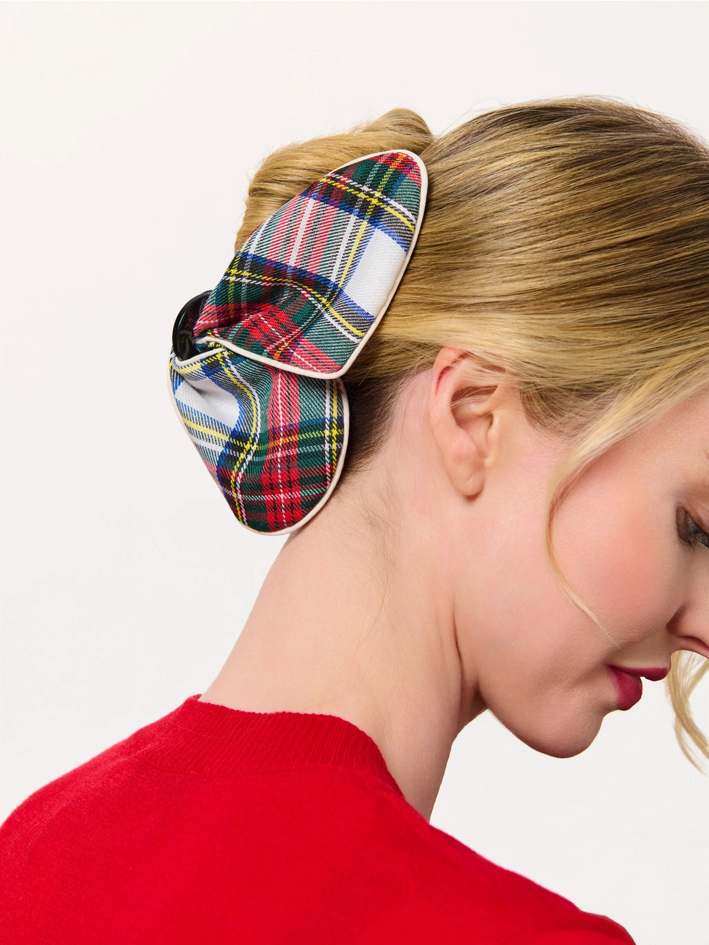 plaid claw clip
