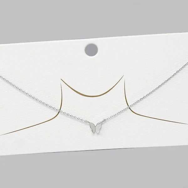 Butterfly Pendant Gold Dipped Necklace