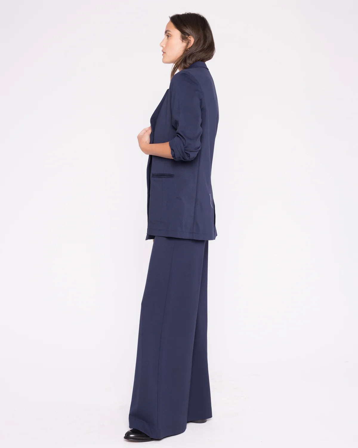 ponte knit oversized blazer