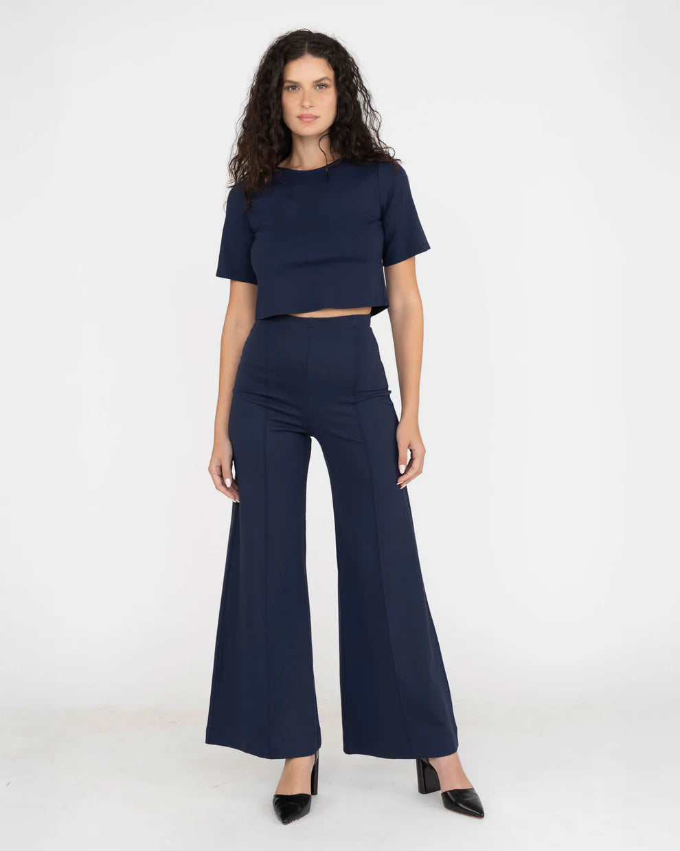 Ponte Knit Wide Leg-Standard
