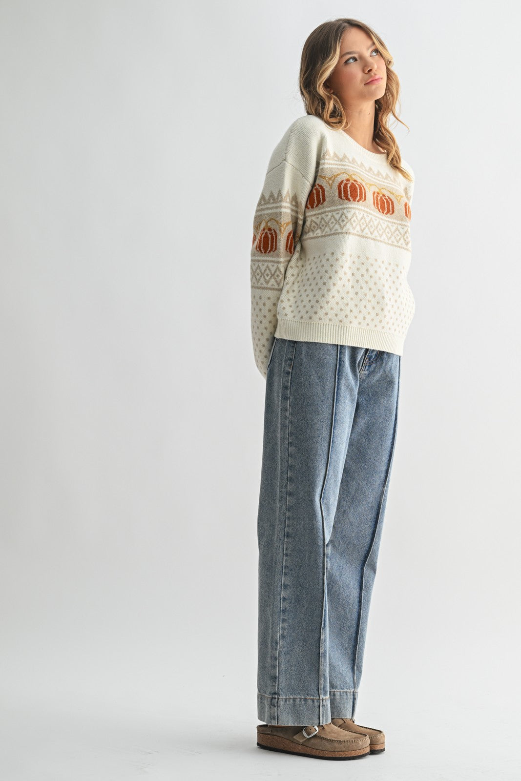 Pumpkin Jacquard Sweater