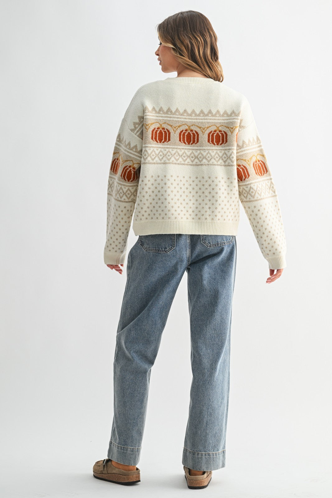 Pumpkin Jacquard Sweater