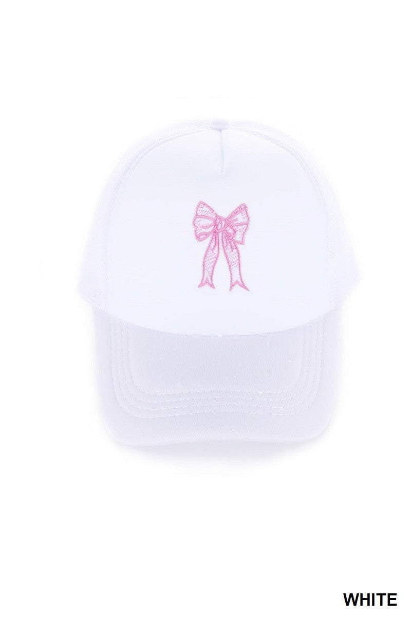 ribbon embroidered trucker hat
