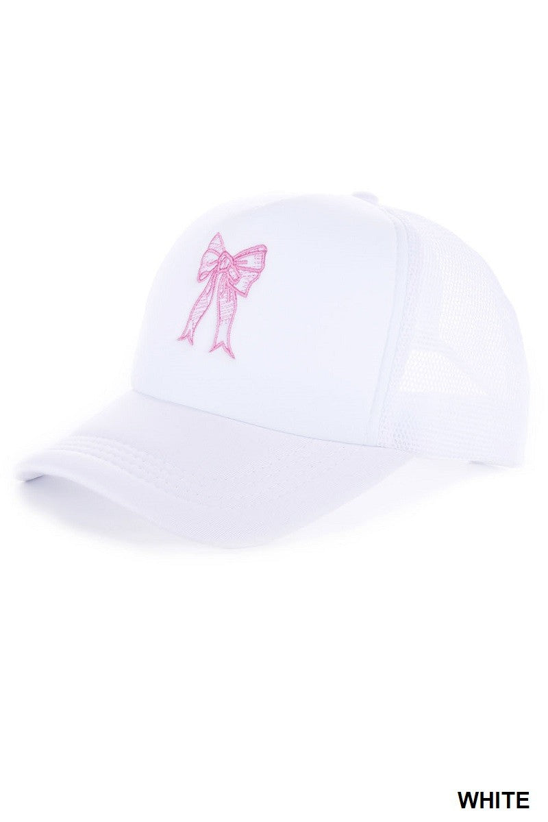 ribbon embroidered trucker hat
