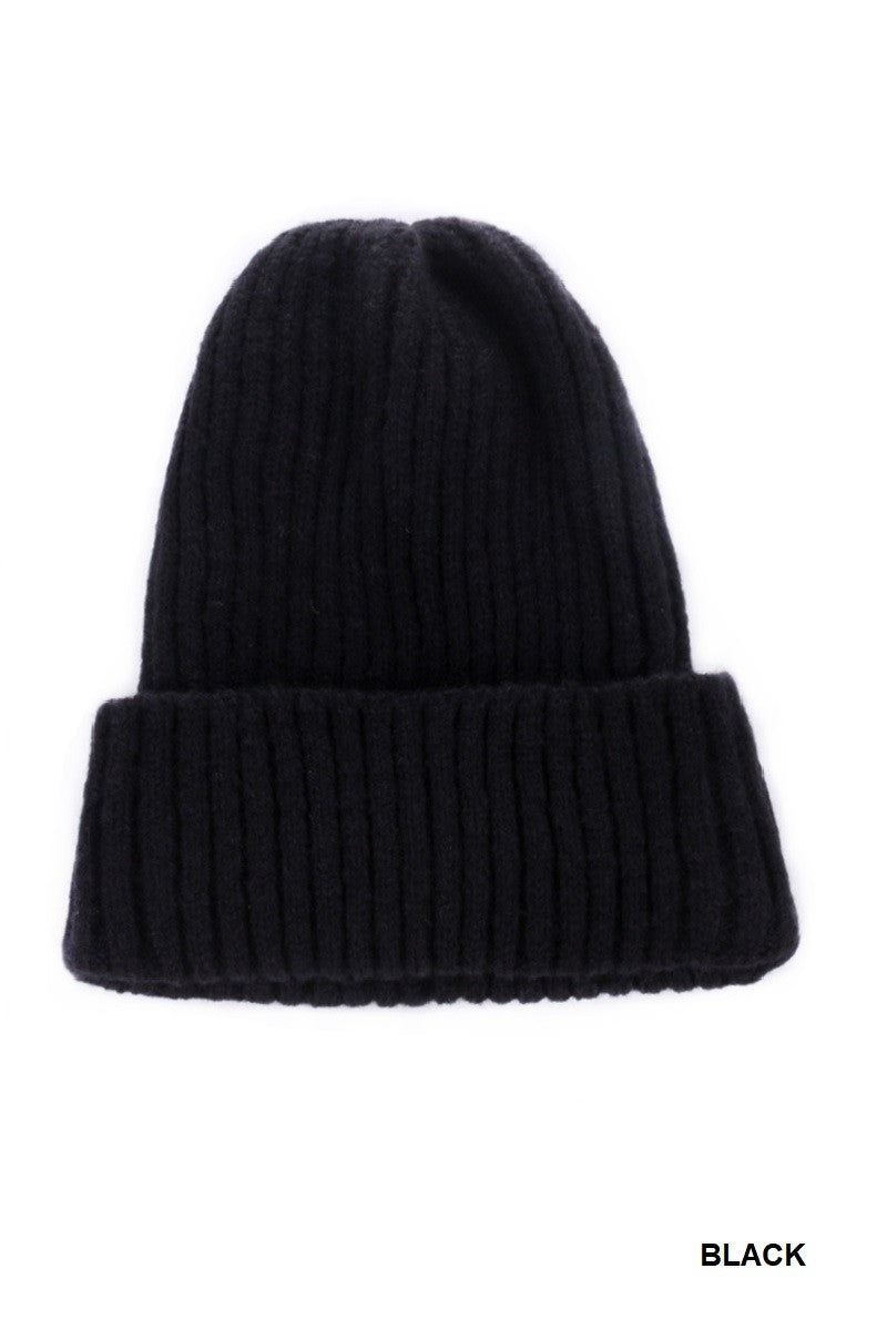 rib knit beanie
