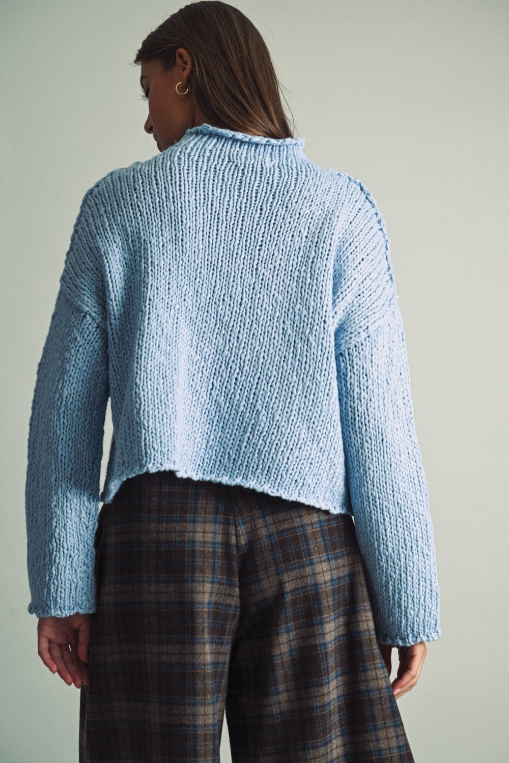roll hemming ls sweater top