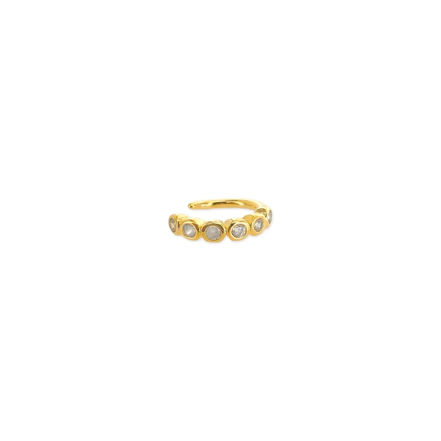 round cz trickle ear cuff