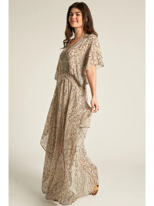 sahara printed maxi dress