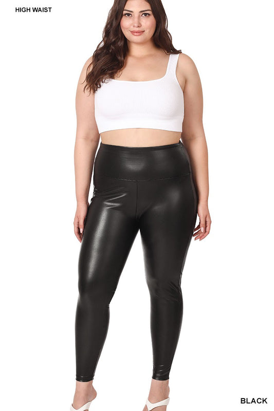 Sandra d vegan leather leggings-curvy