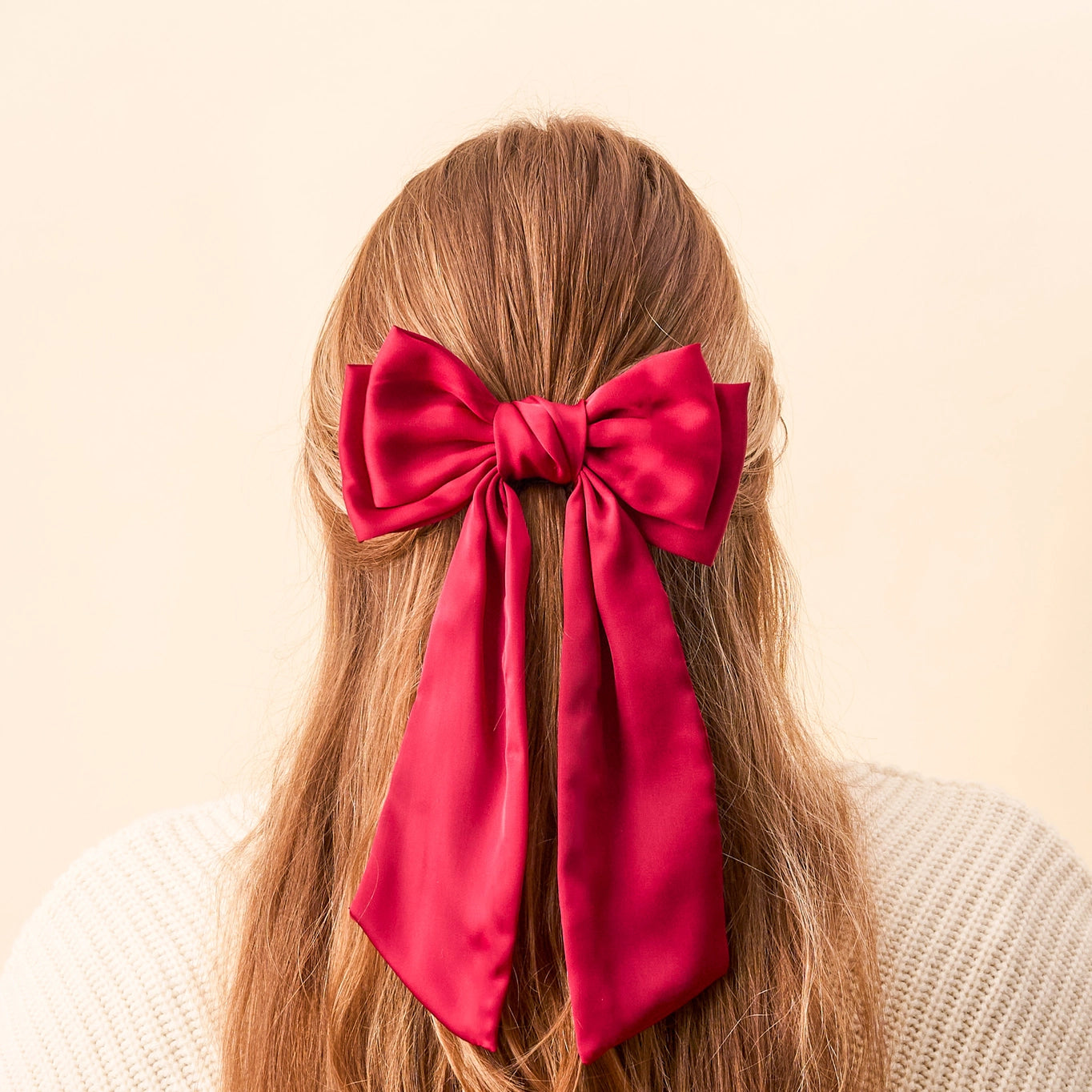 satin hair bow