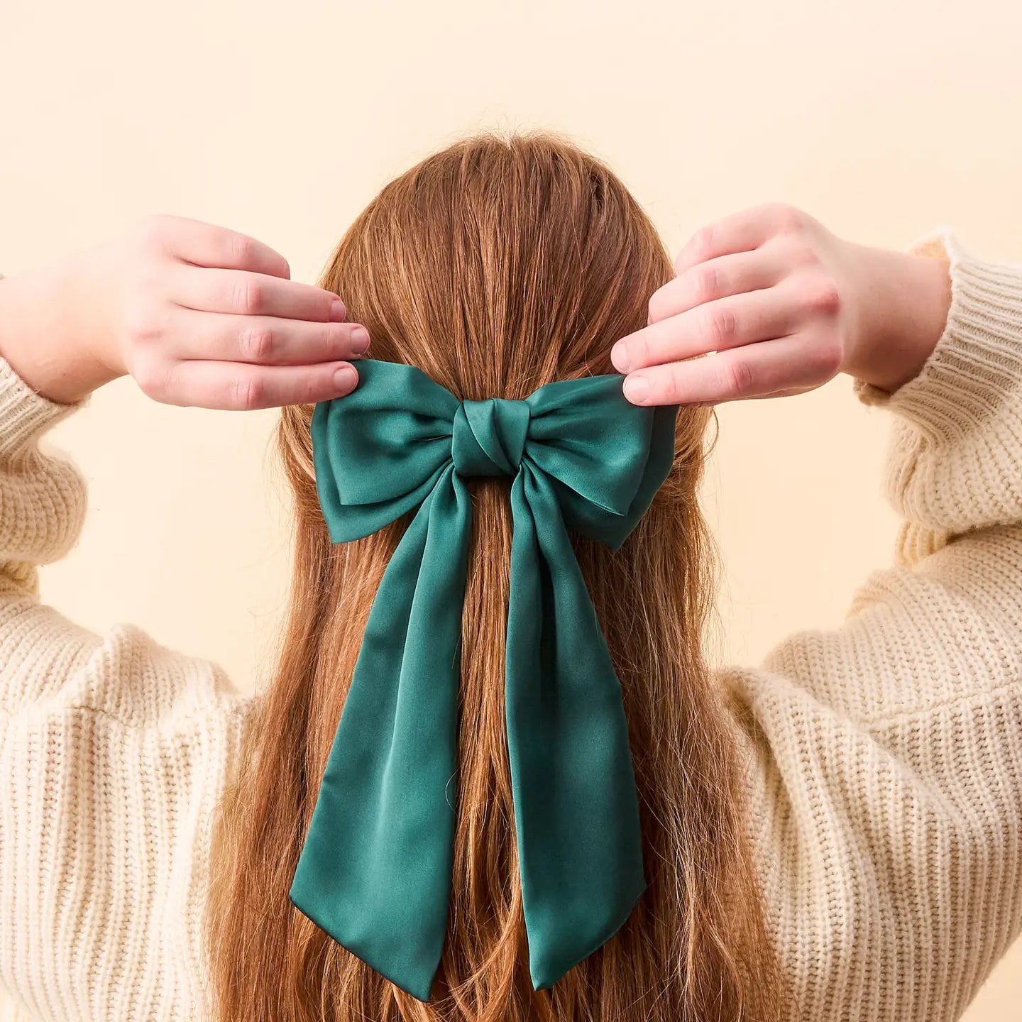 satin hair bow